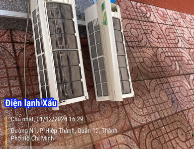 Dự Án Thi Công Sửa Chữa - Vệ Sinh Điện Lạnh Trường Học Tại Điện Lạnh Sáu Quận 12